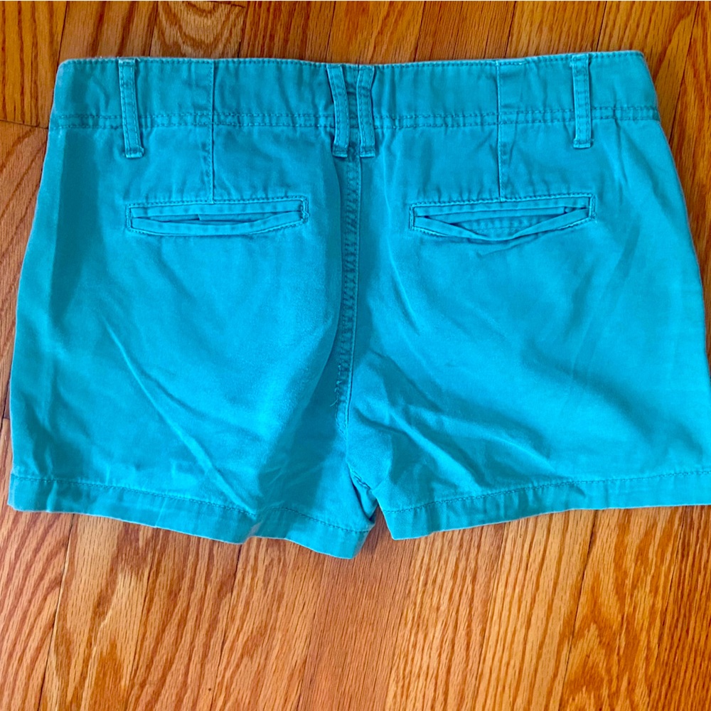 Teal Denim Shorts